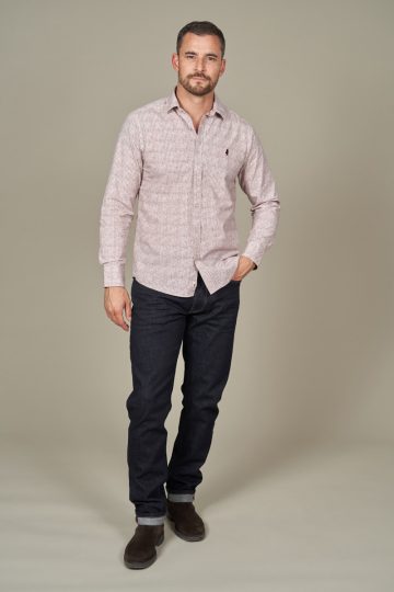 Chemise à motifs géométriques