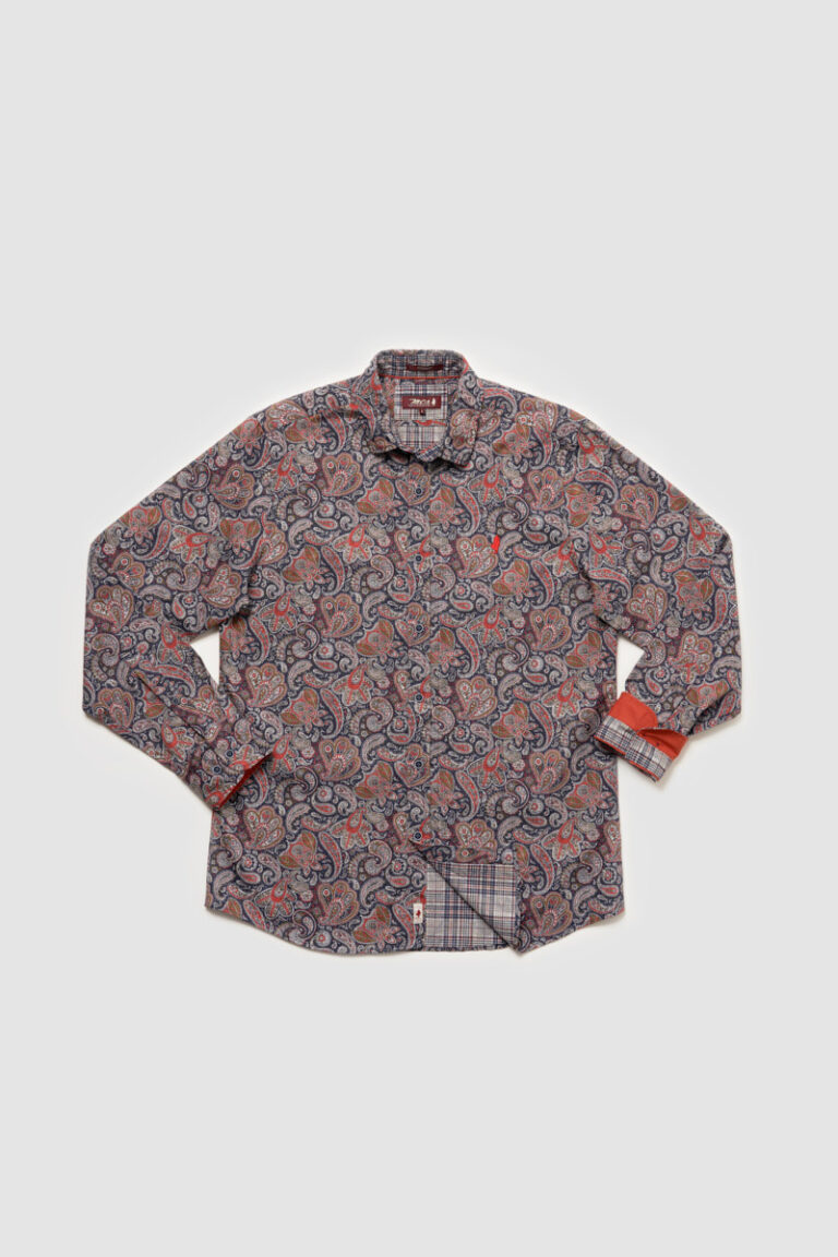 Chemise double face avec motif cachemire