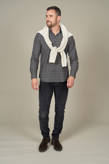 Chemise à motifs fleurs