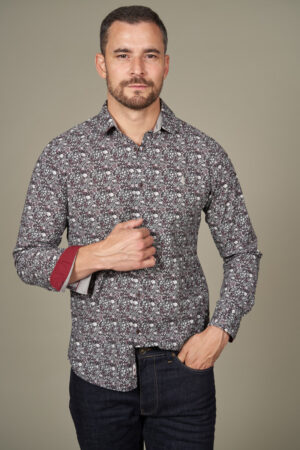 Micro-embossed leather belt