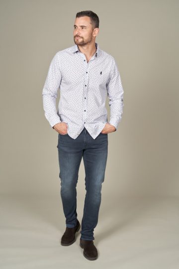 Chemise à motif carré dégradé