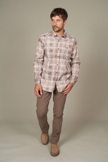 Chemise doube face à motifs carreaux