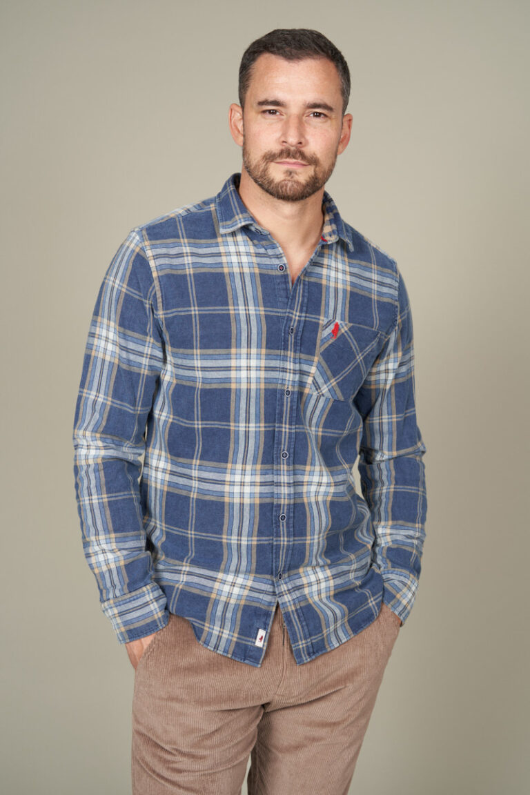 Chemise épaisse à carreaux délavé