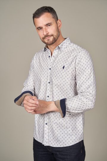 Soft touch shirt with diamond pattern