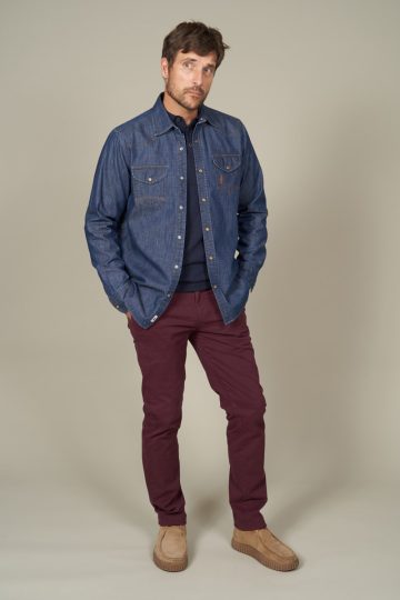 Chemise denim western
