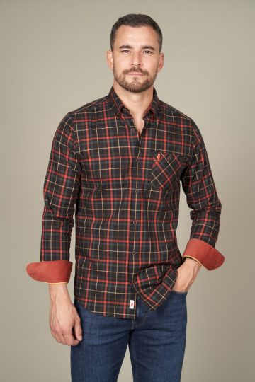 Chemise à carreaux avec poche