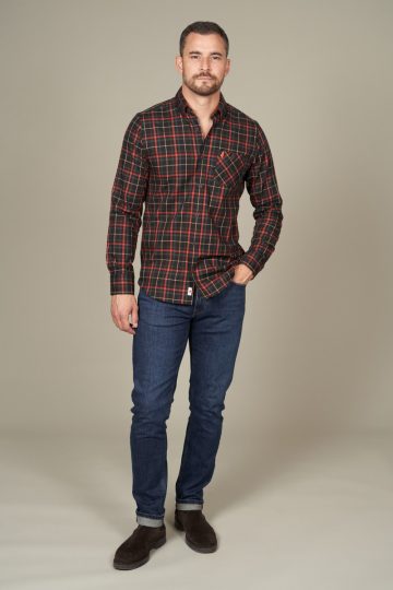Chemise à carreaux avec poche