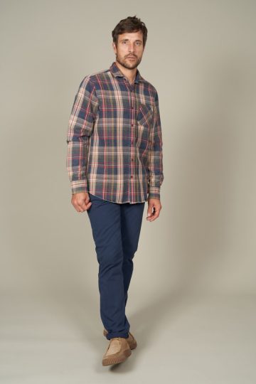 Chemise à carreaux en maille