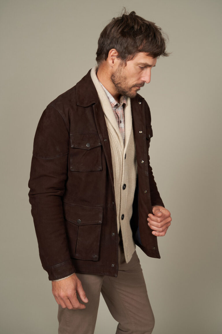 Double face shirt with stripes print