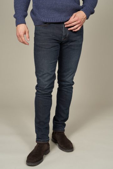 Two tones regular tapered jeans