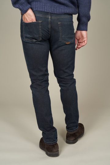 Two tones regular tapered jeans