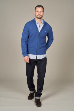 Stone washed stretch slim fit jeans