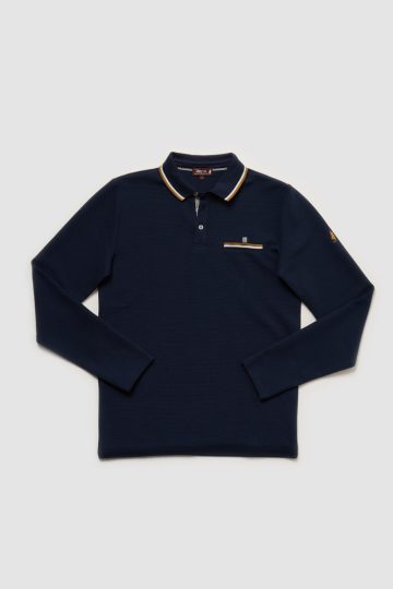 Polo manches longues à poche