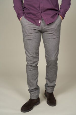 Woven herringbone chino pants