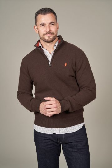 Pull 1/2 zip en laine